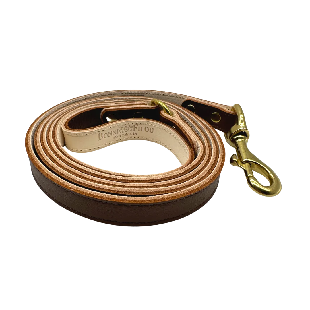 Plain Leather Dog Leashes