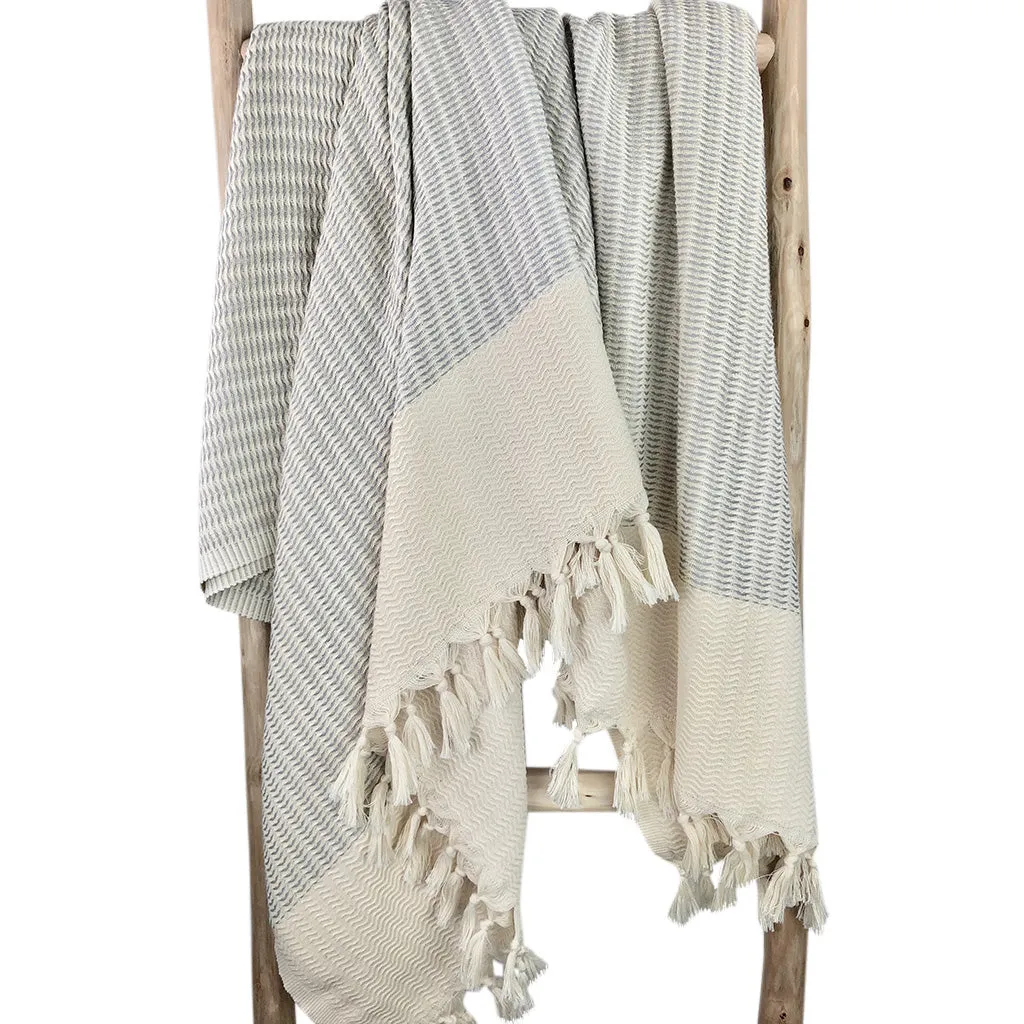 Plush Wavy Turkish Throw by SLATE   SALT
