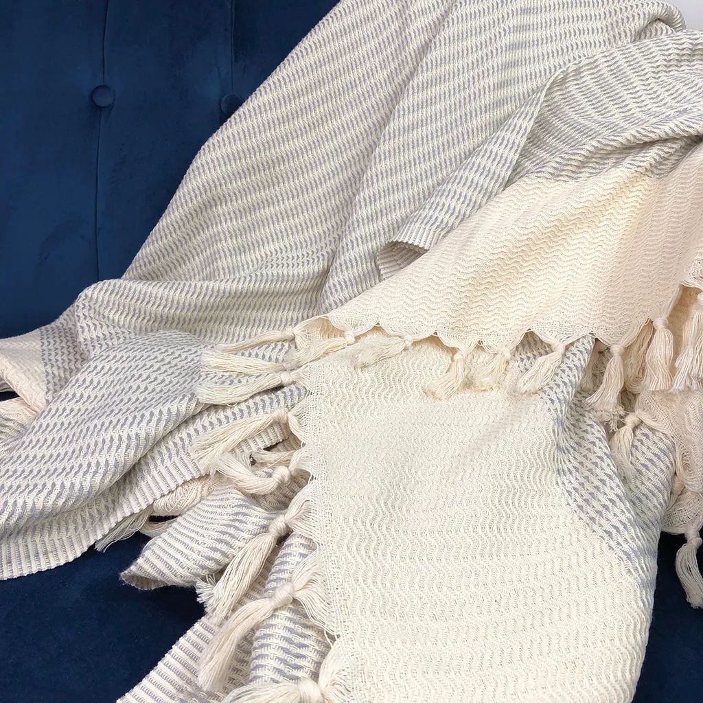 Plush Wavy Turkish Throw by SLATE   SALT