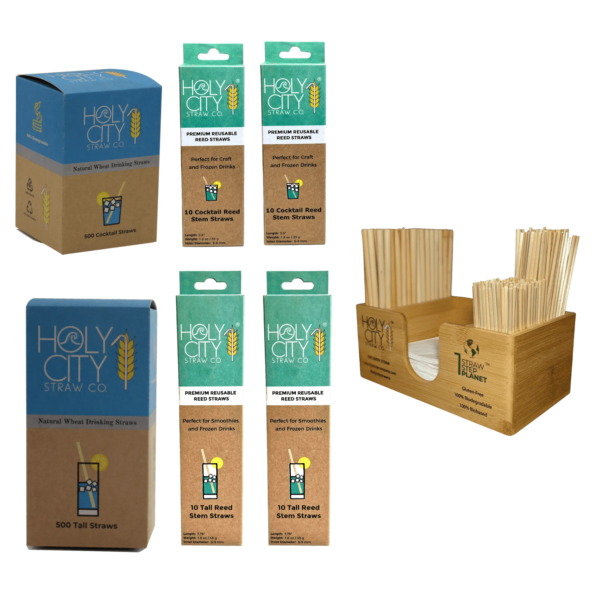 Premium Home Bar Starter Package by Holy City Straw Company