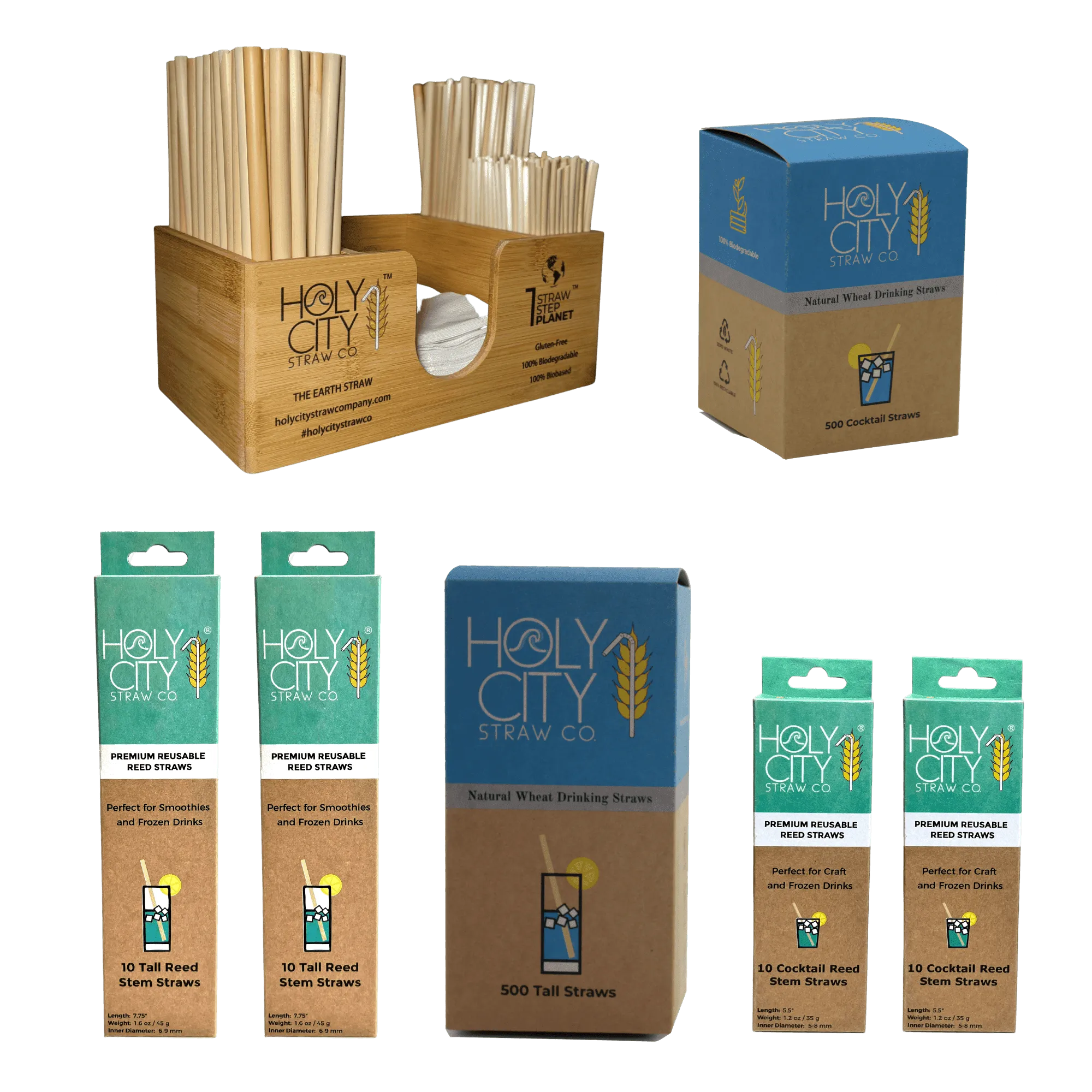 Premium Home Bar Starter Package by Holy City Straw Company