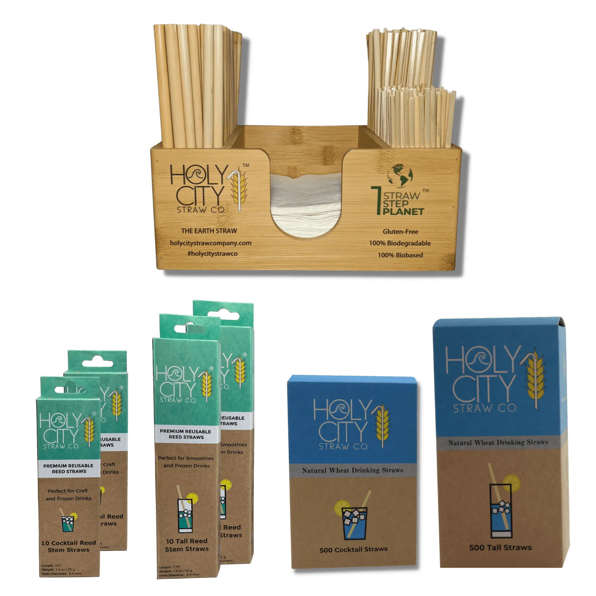 Premium Home Bar Starter Package by Holy City Straw Company