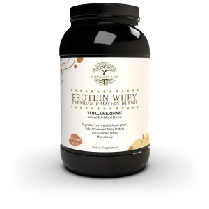 Protein Whey Premium Protein Blend Vanilla Milkshake by A Quality Life Nutrition
