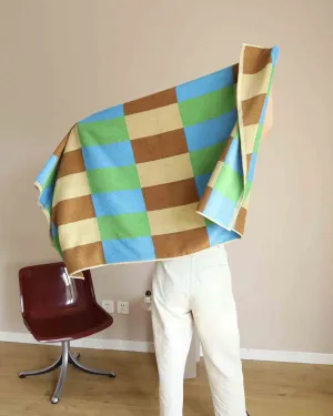 Rainbow Checkered Bath Towel. Soft 100% Organic Long-stapled Cotton