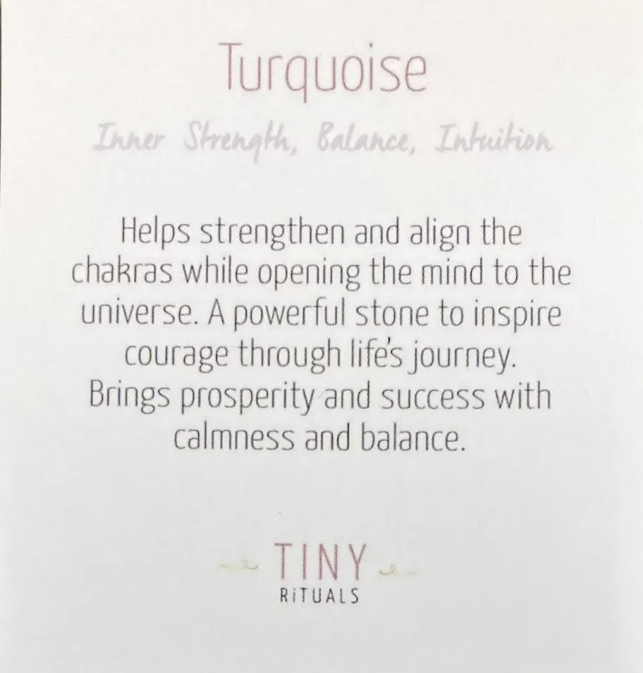Real Genuine Turquoise Energy Bracelet by Tiny Rituals
