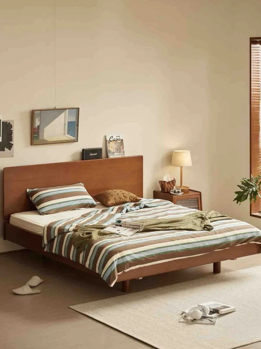 Retro Earthy Tone Stripe Duvet Cover Set with Pillowcases. 100% Cotton