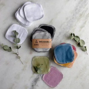 Reusable Facial Rounds - Reusable Cotton Pads. 100% Organic Cotton. Multiple Colors. 20 Pack