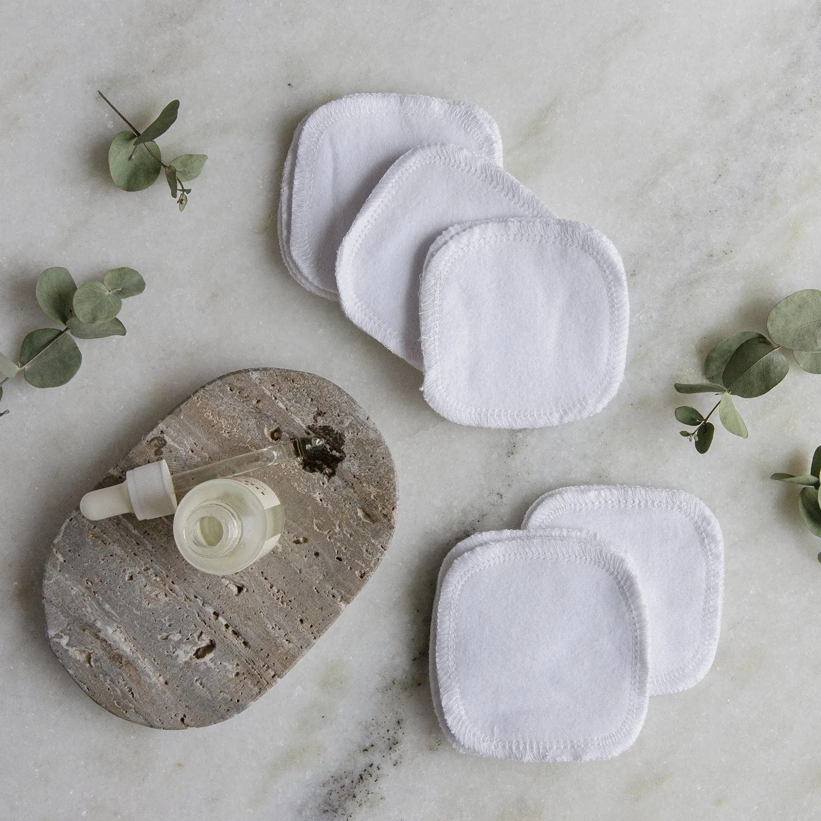 Reusable Facial Rounds - Reusable Cotton Pads. 100% Organic Cotton. Multiple Colors. 20 Pack