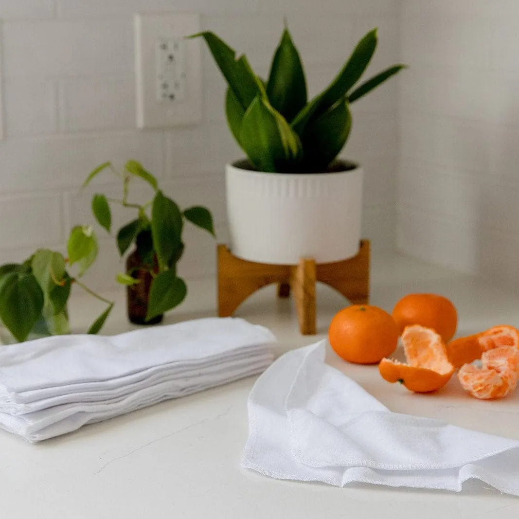 Reusable Paper Towels - 100% Organic Cotton. 12 or 24 Pack