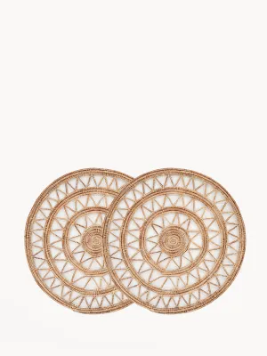 Roda Woven Palm Fiber Placemat - Natural (Set of 2)
