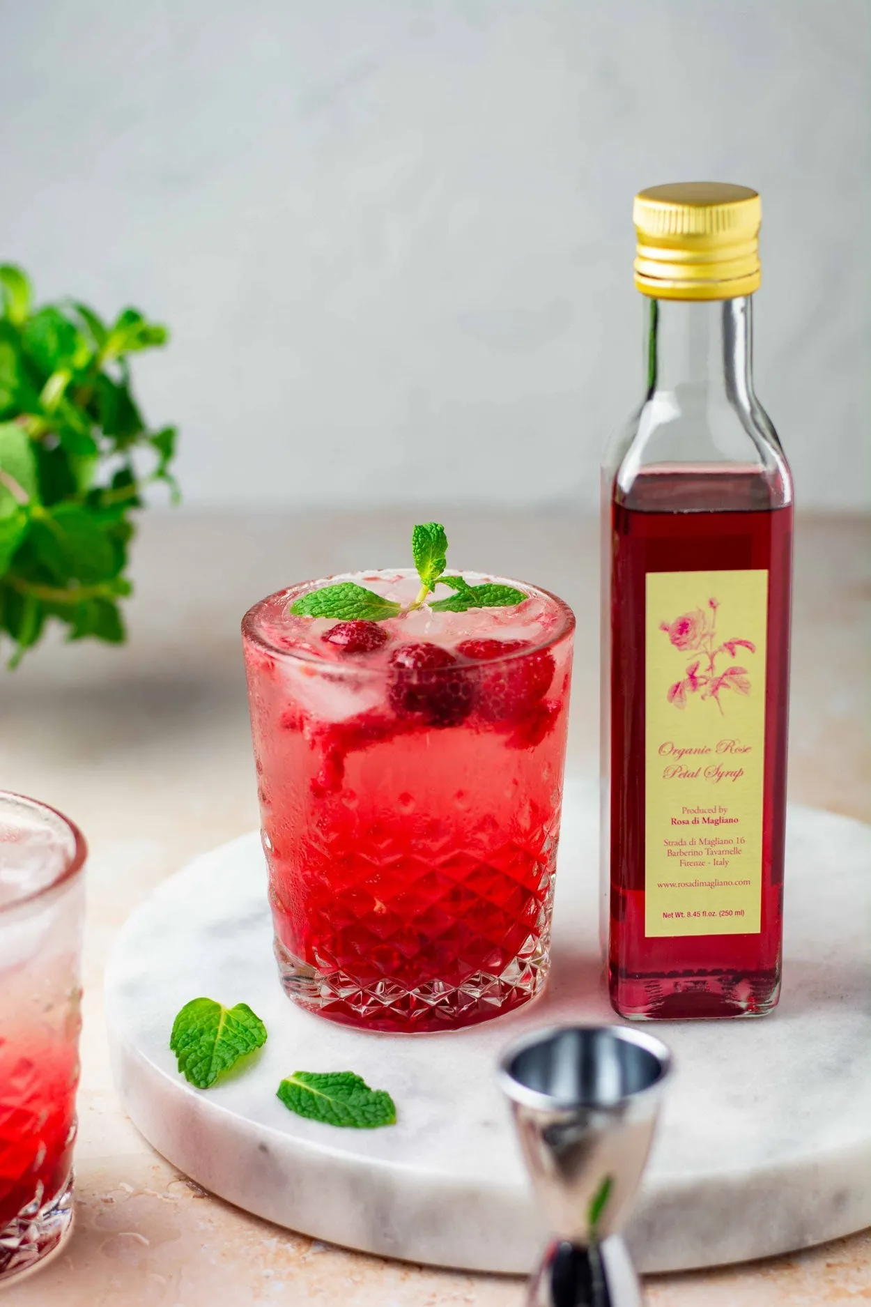 Rose Syrup. Certified Organic - 8.5 oz (250mL)