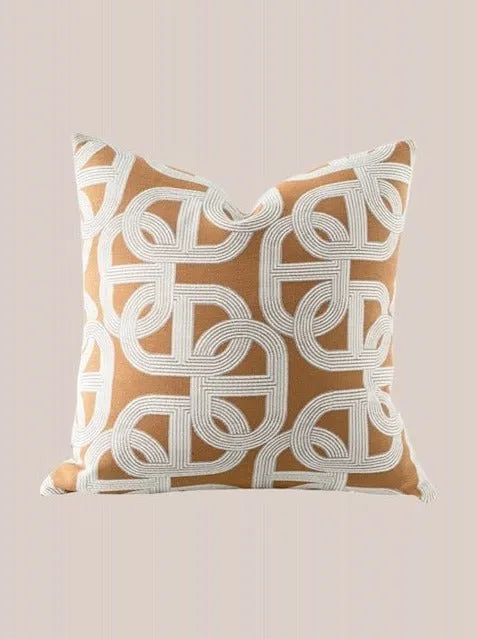 Safari Decorative Terracotta Throw Pillowcase. Earthy Tone Modern Fall Decors