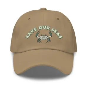 Save Our Seas Crab Dad hat: Pulls 4 pounds of ocean plastic!