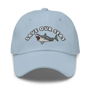 Save Our Seas Shark Dad hat: Pulls 4 pounds of ocean plastic!