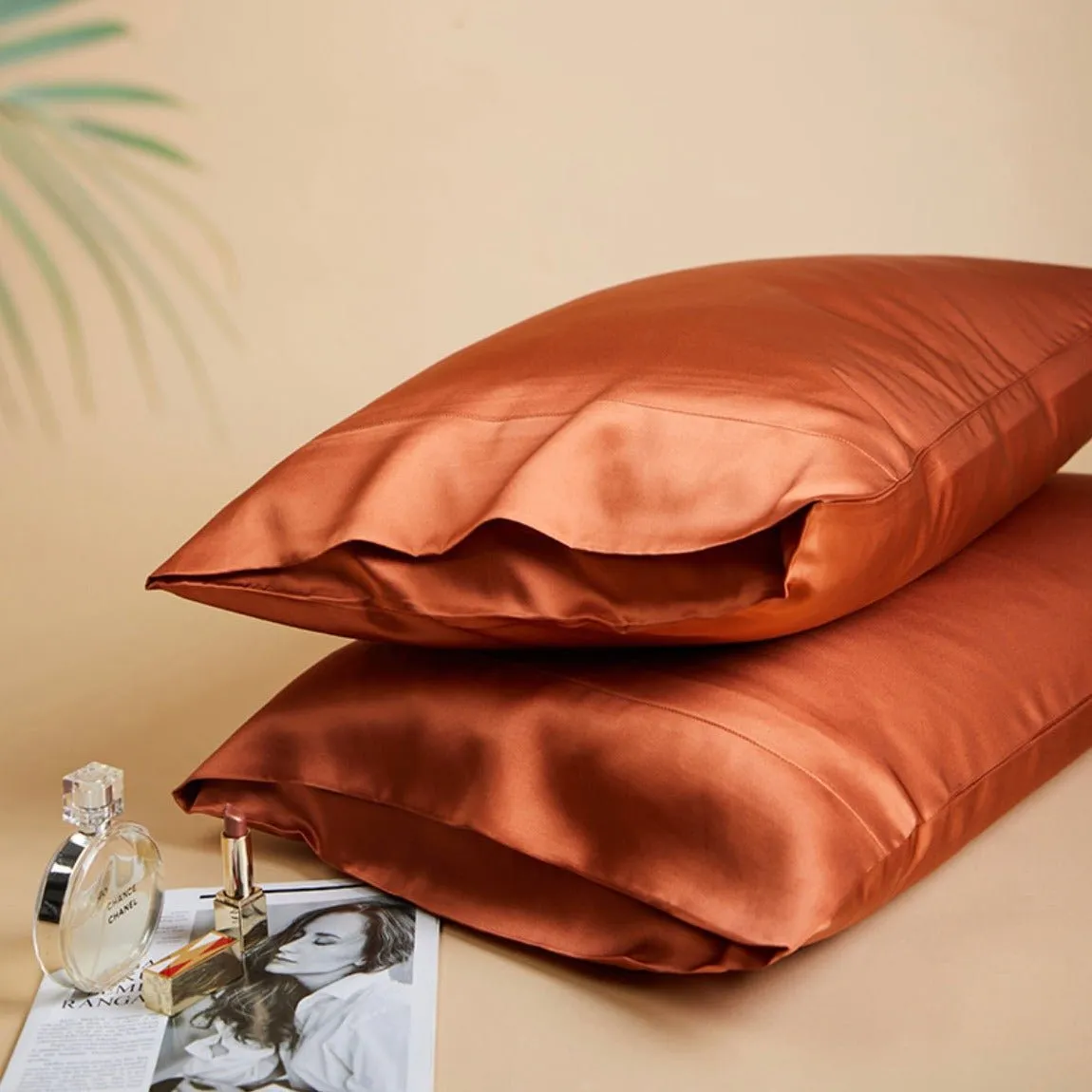 Silky Gift Box: 6A Grade 100% Organic Mulberry Silk Pillowcase Set of 2 Pcs - 30 Momme. Pure Silk on Both Sides