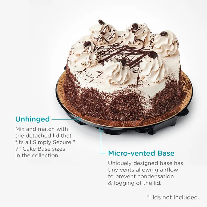 Simply Secure 7 Cake Base. Licorice. PLA. 100/Case