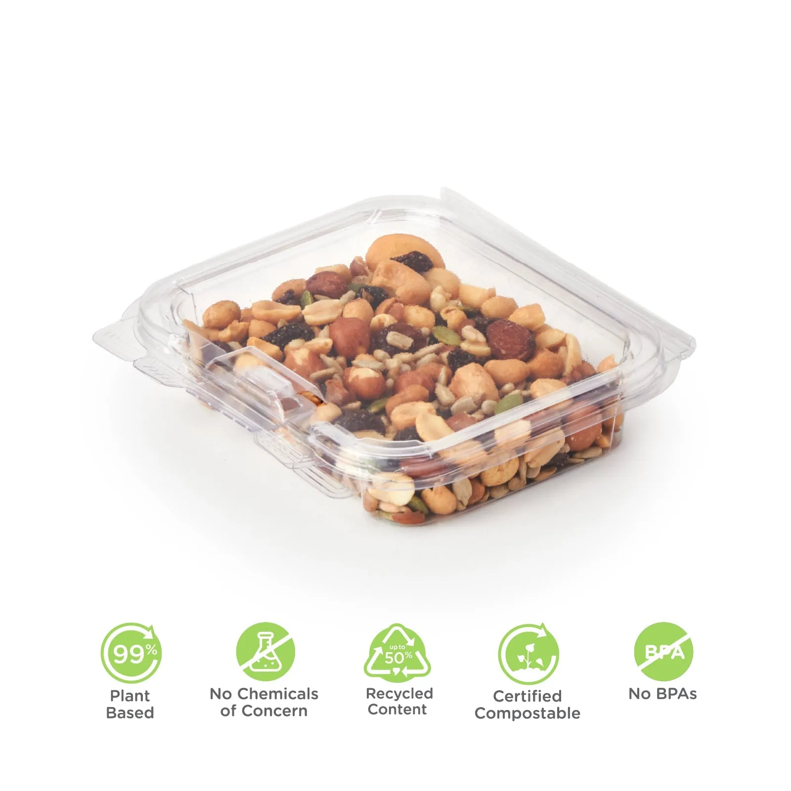 Simply Secure 8 oz. Multi-purpose Package. Crystal Clear. PLA. 312/Case