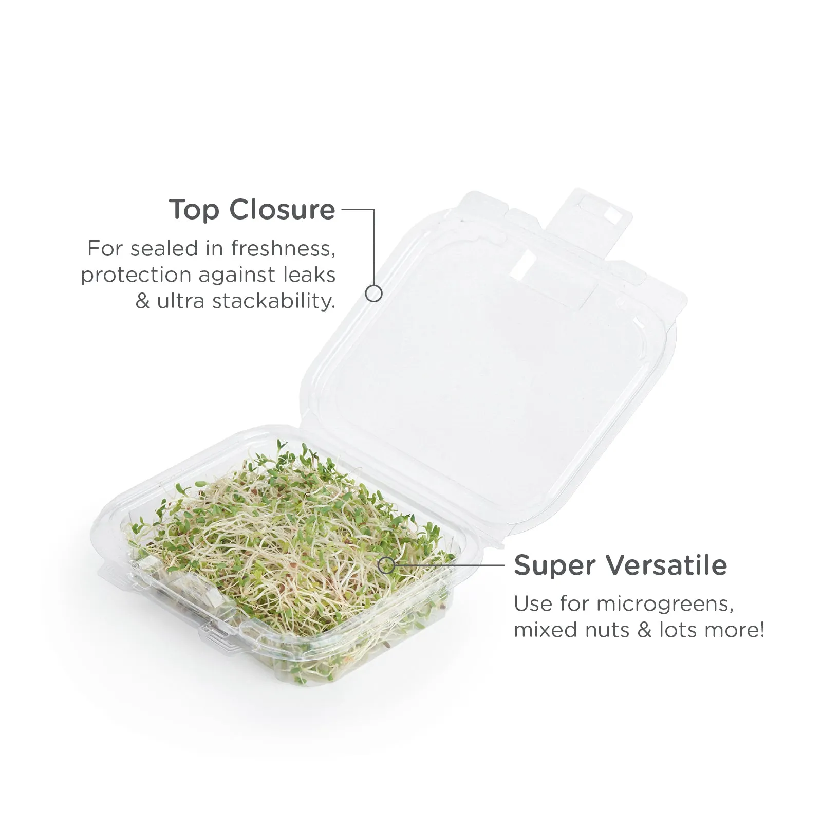 Simply Secure 8 oz. Multi-purpose Package. Crystal Clear. PLA. 312/Case