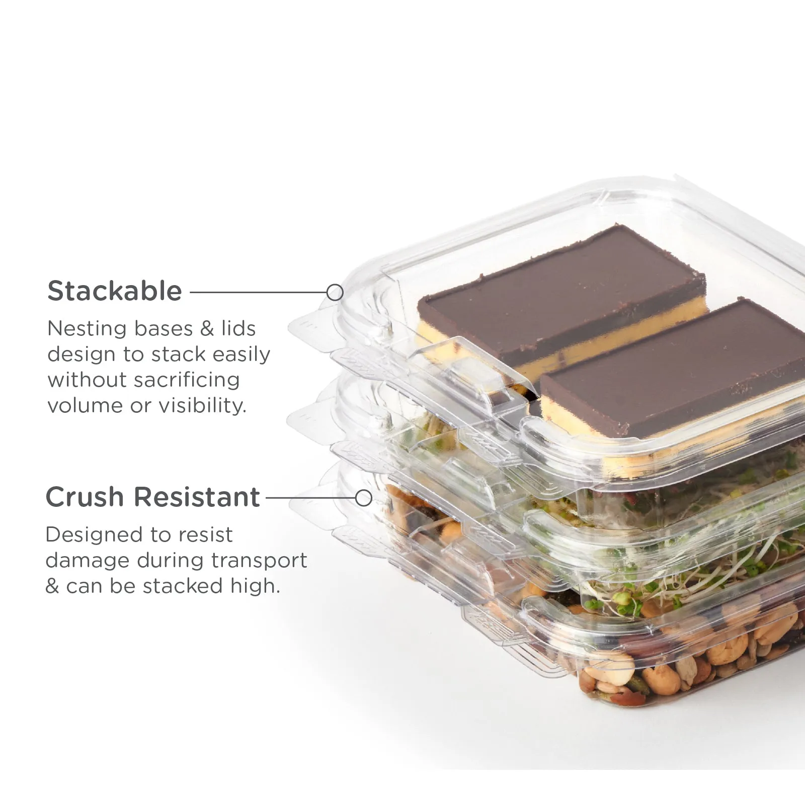 Simply Secure 8 oz. Multi-purpose Package. Crystal Clear. PLA. 312/Case