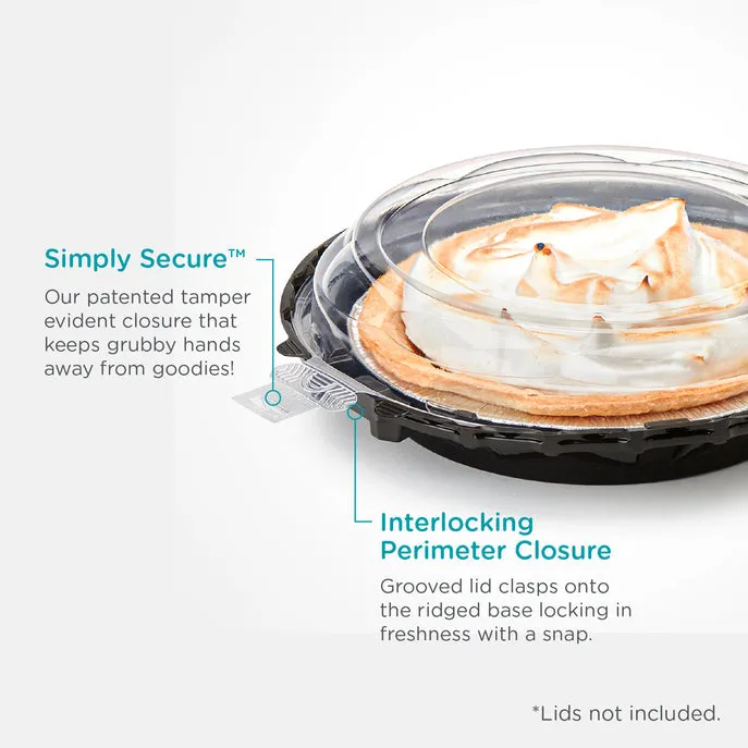 Simply Secure 9 Pie Base. Licorice. PLA. 120/Case