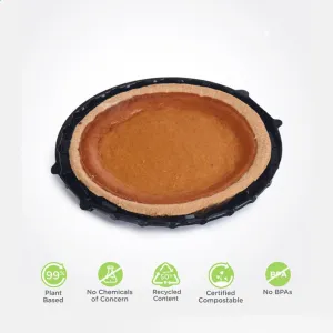 Simply Secure 9 Pie Base. Licorice. PLA. 120/Case