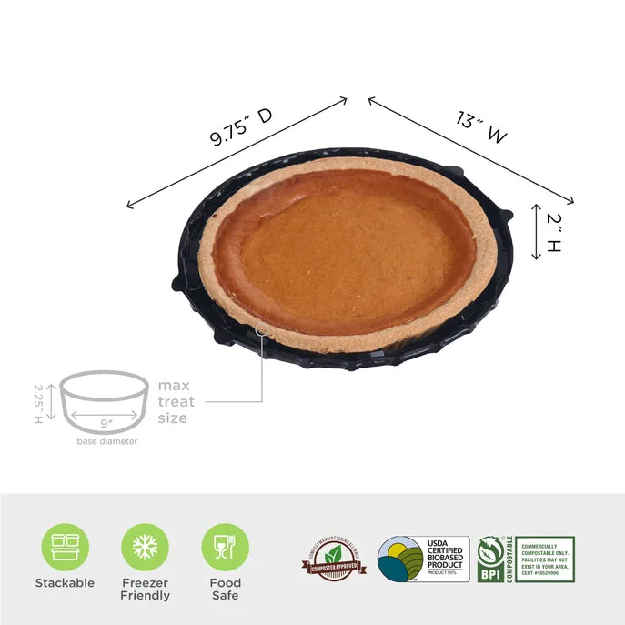 Simply Secure 9 Pie Base. Licorice. PLA. 120/Case