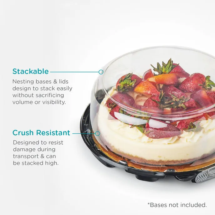Simply Secure Domed Lid for BXX01760 Cake Base. Crystal Clear. PLA. 125/Case