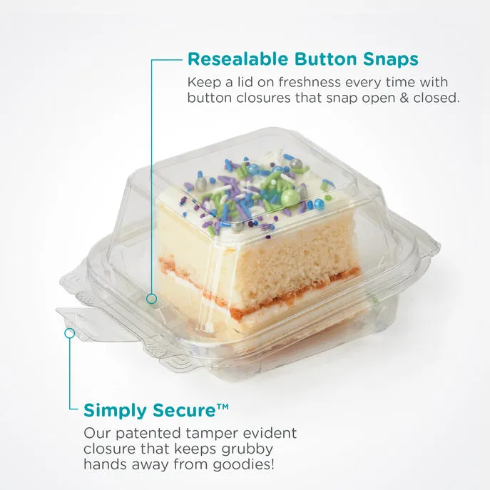Simply Secure Single 2.5 Dessert Package. Crystal Clear. PLA. 162/Case