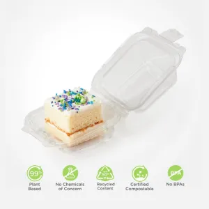 Simply Secure Single 2.5 Dessert Package. Crystal Clear. PLA. 162/Case
