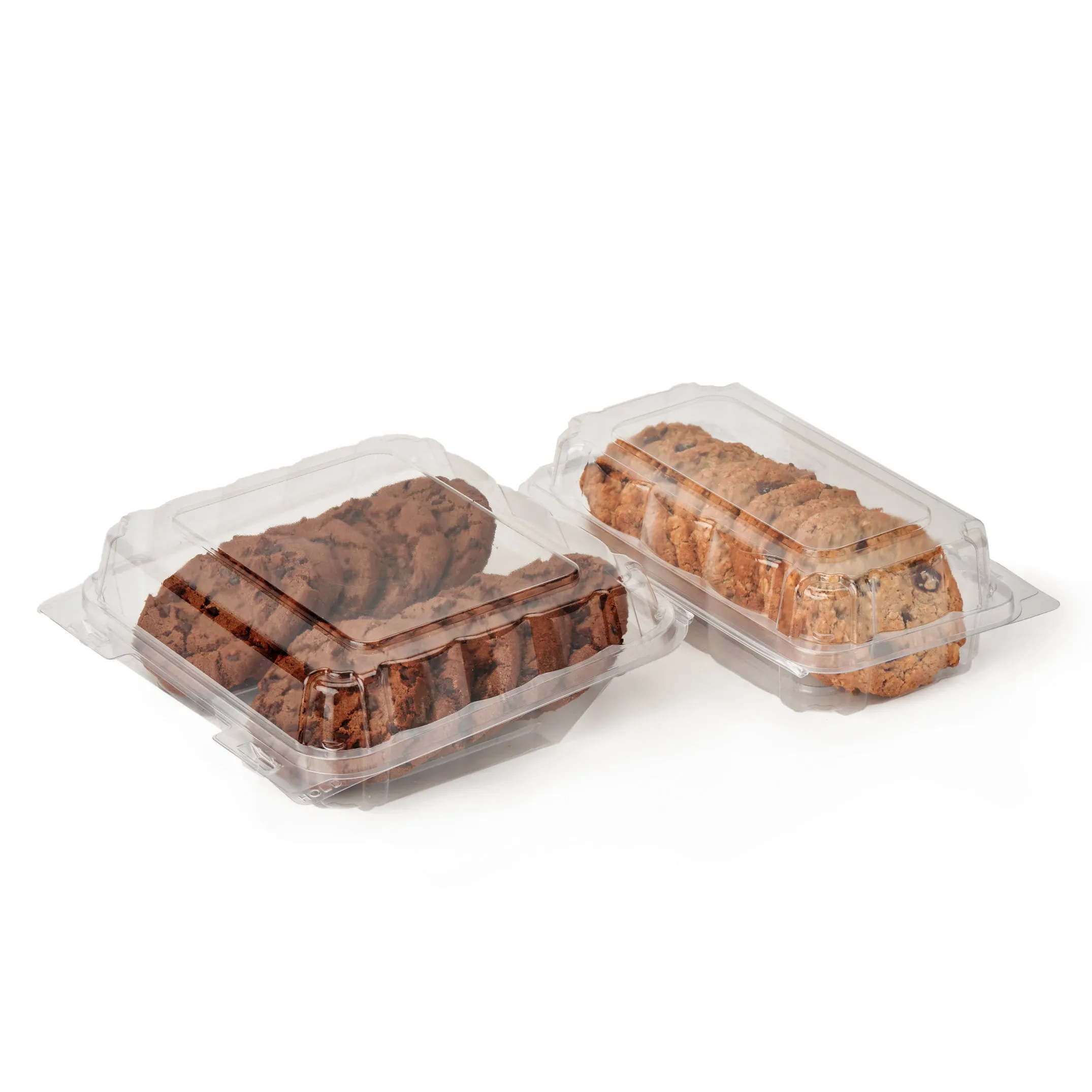 Single Row 3 Cookie. Donut & Sliced Loaf Angled Display Package . Crystal Clear. PLA. 275/Case