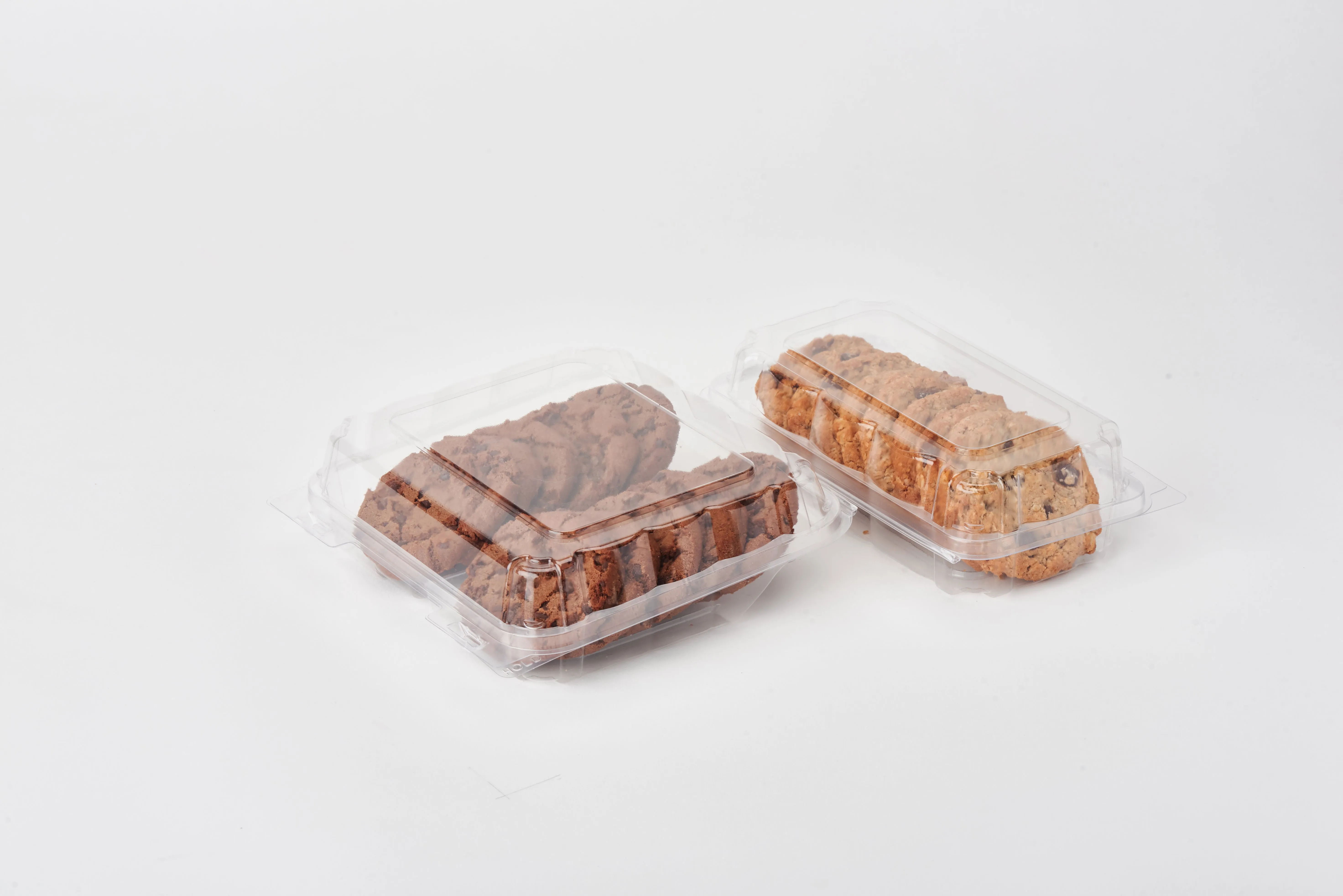 Single Row 3 Cookie. Donut & Sliced Loaf Angled Display Package . Crystal Clear. PLA. 275/Case