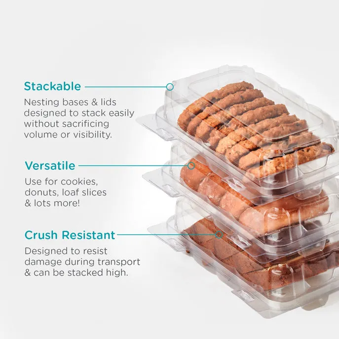 Single Row 3 Perimeter Seal Cookie. Donut & Sliced Loaf Angled Display Package. Crystal Clear. PLA. 205/Case
