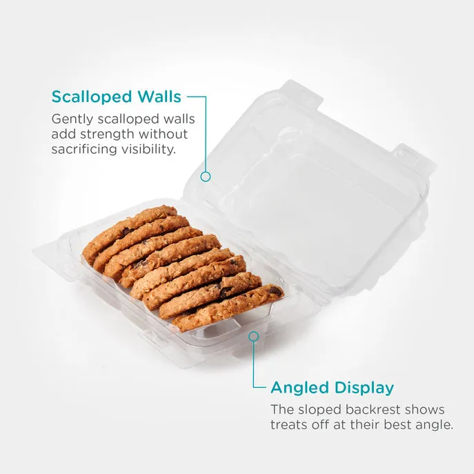 Single Row 3 Perimeter Seal Cookie. Donut & Sliced Loaf Angled Display Package. Crystal Clear. PLA. 205/Case