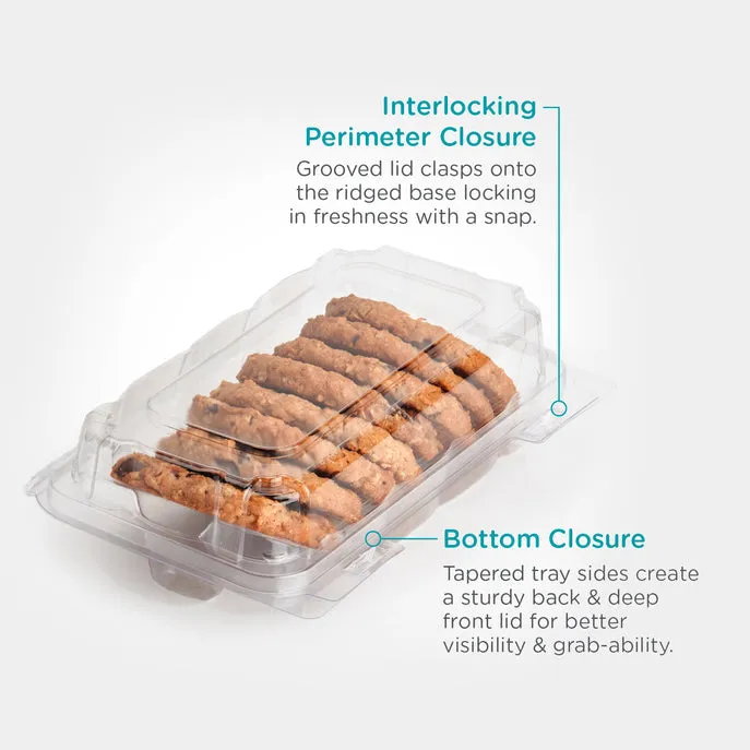 Single Row 3 Perimeter Seal Cookie. Donut & Sliced Loaf Angled Display Package. Crystal Clear. PLA. 205/Case