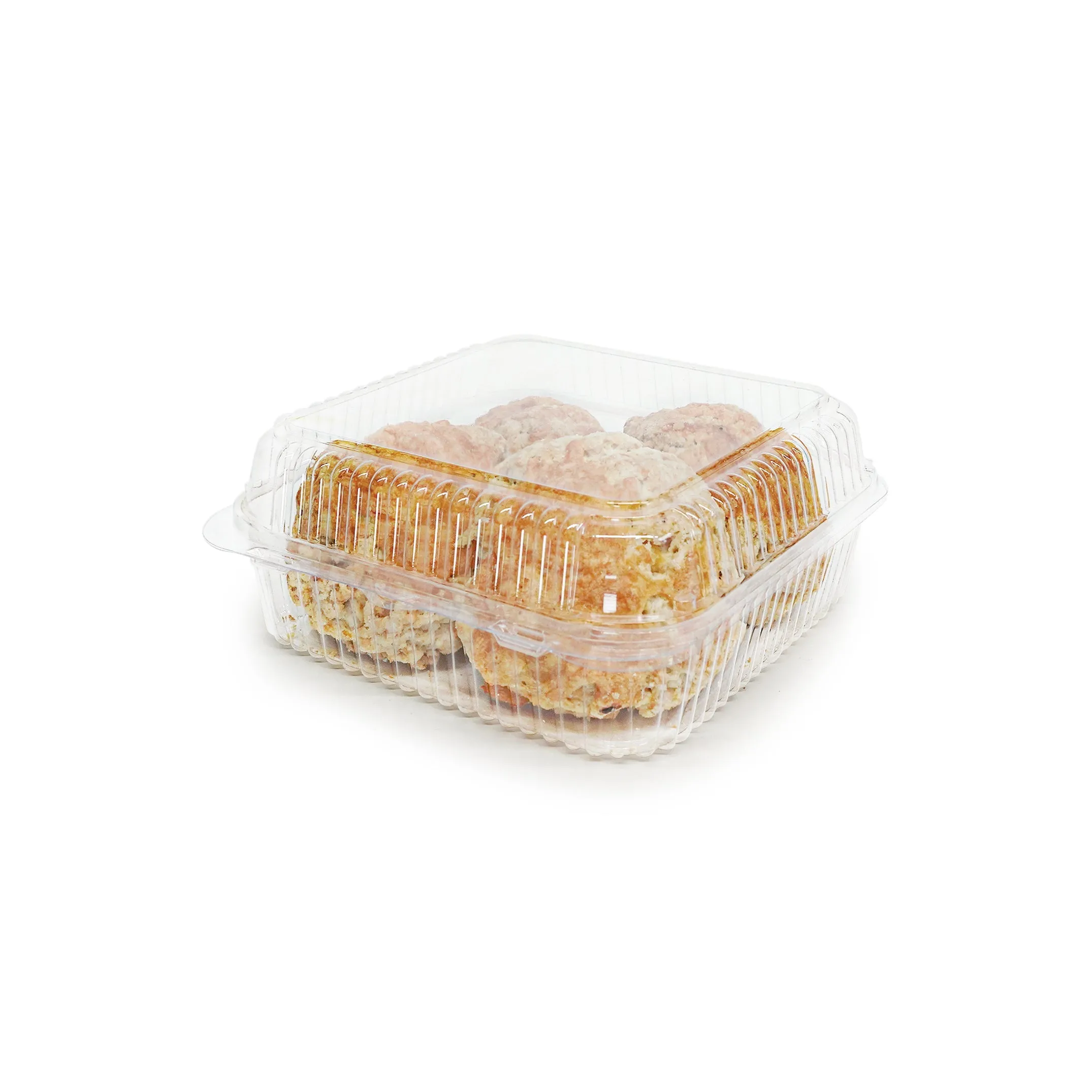 Square 96 oz. Center Seal Multi-purpose Package. Crystal Clear. PLA. 200/Case