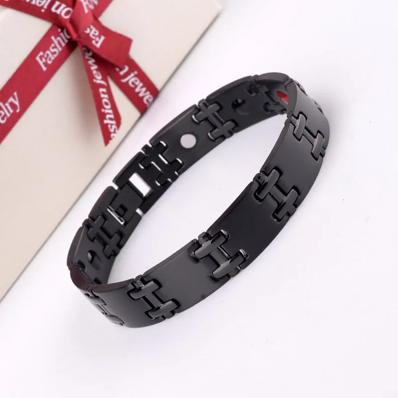 Stainless Steel Energy Bracelet 4-in-1. 2 Colors available. Model B005