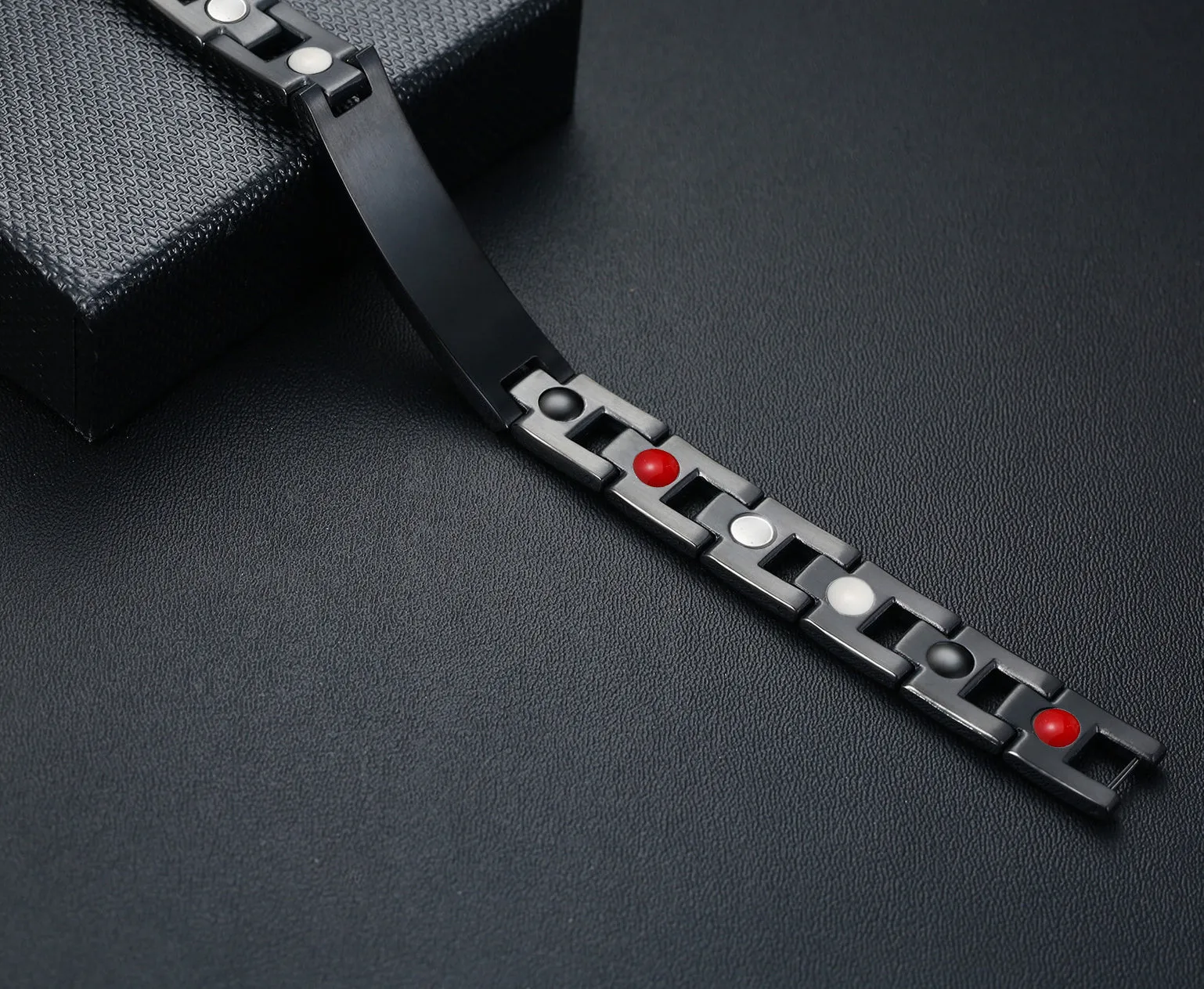 Stainless Steel Energy Bracelet 4-in-1. 2 Colors available. Model B026