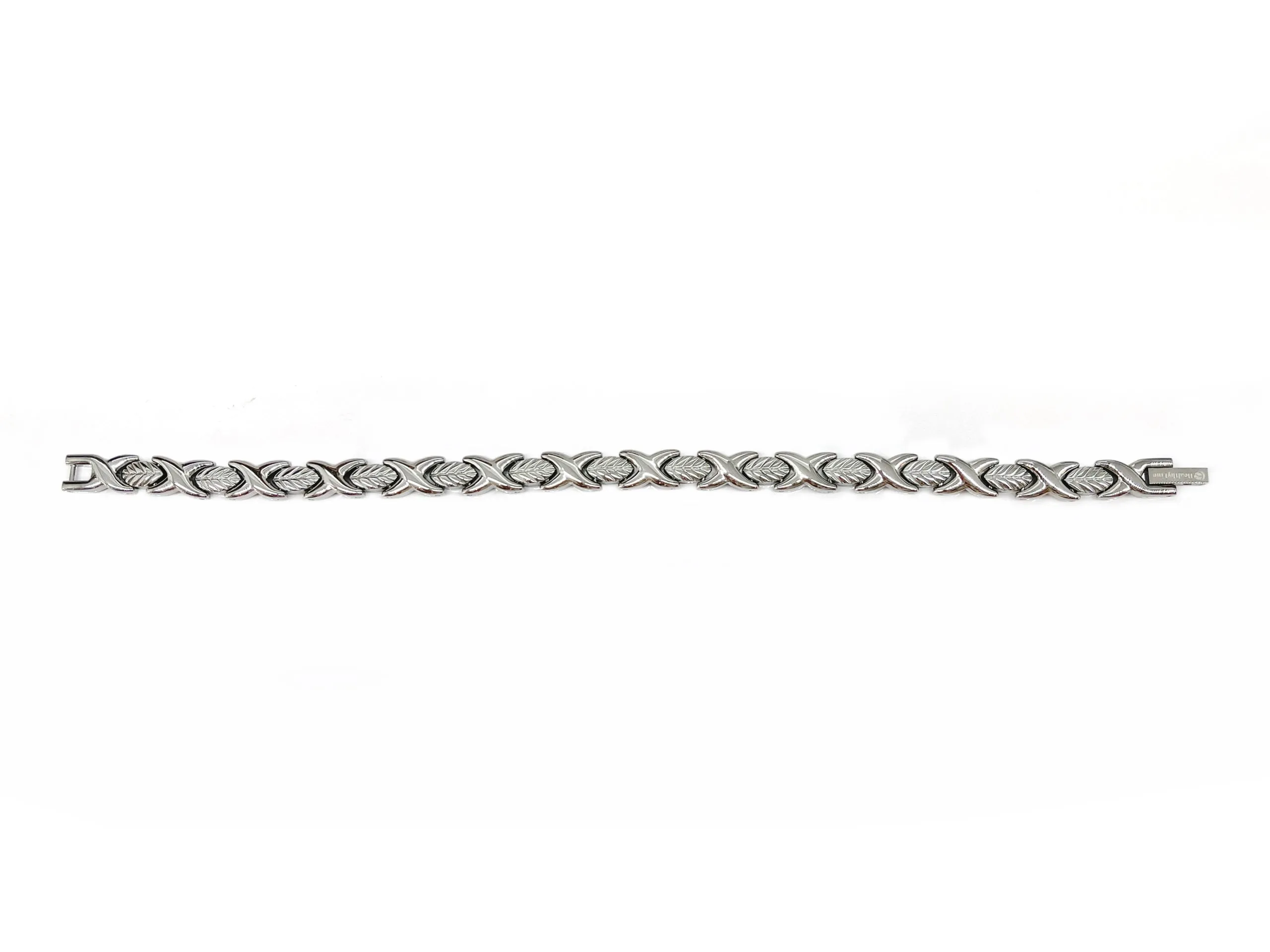 Stainless Steel Energy Bracelet 4-in-1. Silver color. Model BR-S-273
