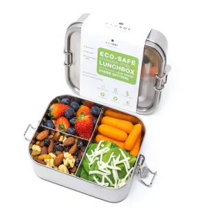 Stainless Steel Lunch Box. 3 Compartment Leak Proof. 24 Oz by ecozoi