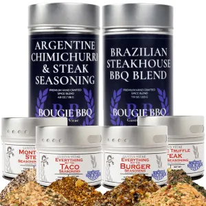 Steak Lovers - Best For Beef | Complete 6 Pack Collection | Gourmet Seasonings and Rubs For Steaks. Chops. Racks & Ribs by Gustus Vitae