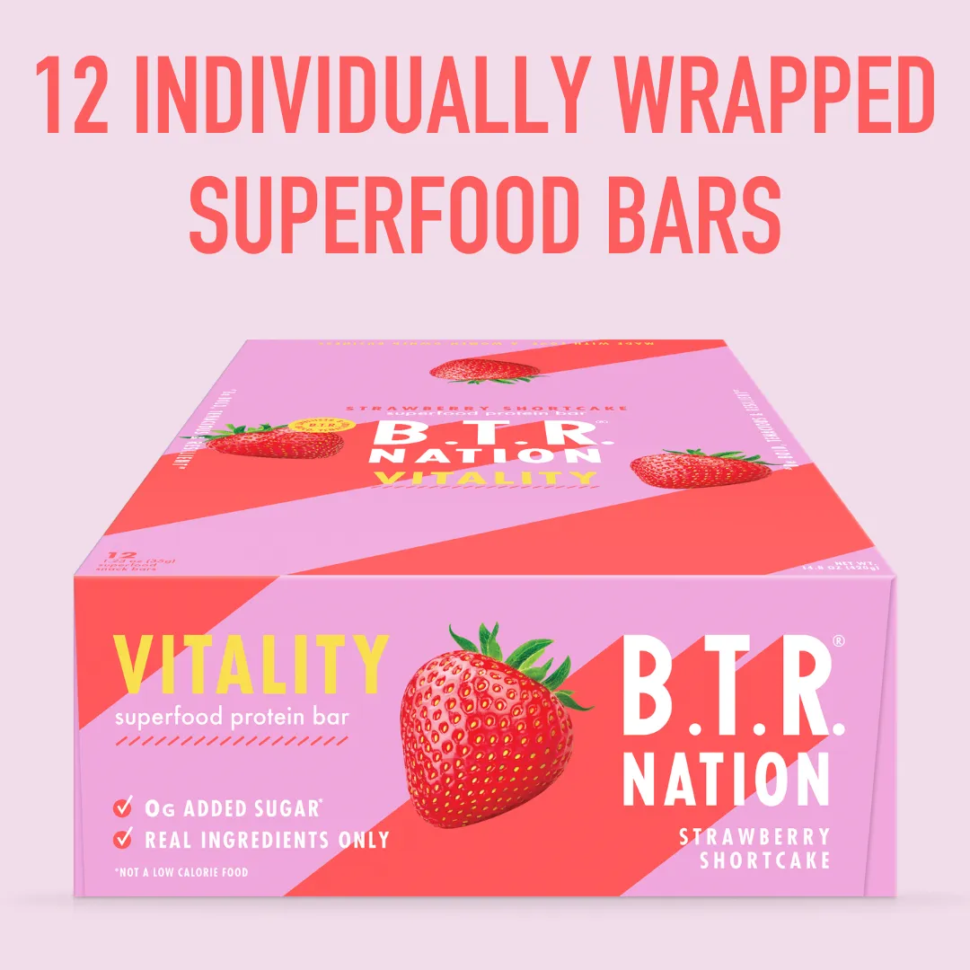 Strawberry Shortcake VITALITY (12 Count )  by B.T.R. Bar