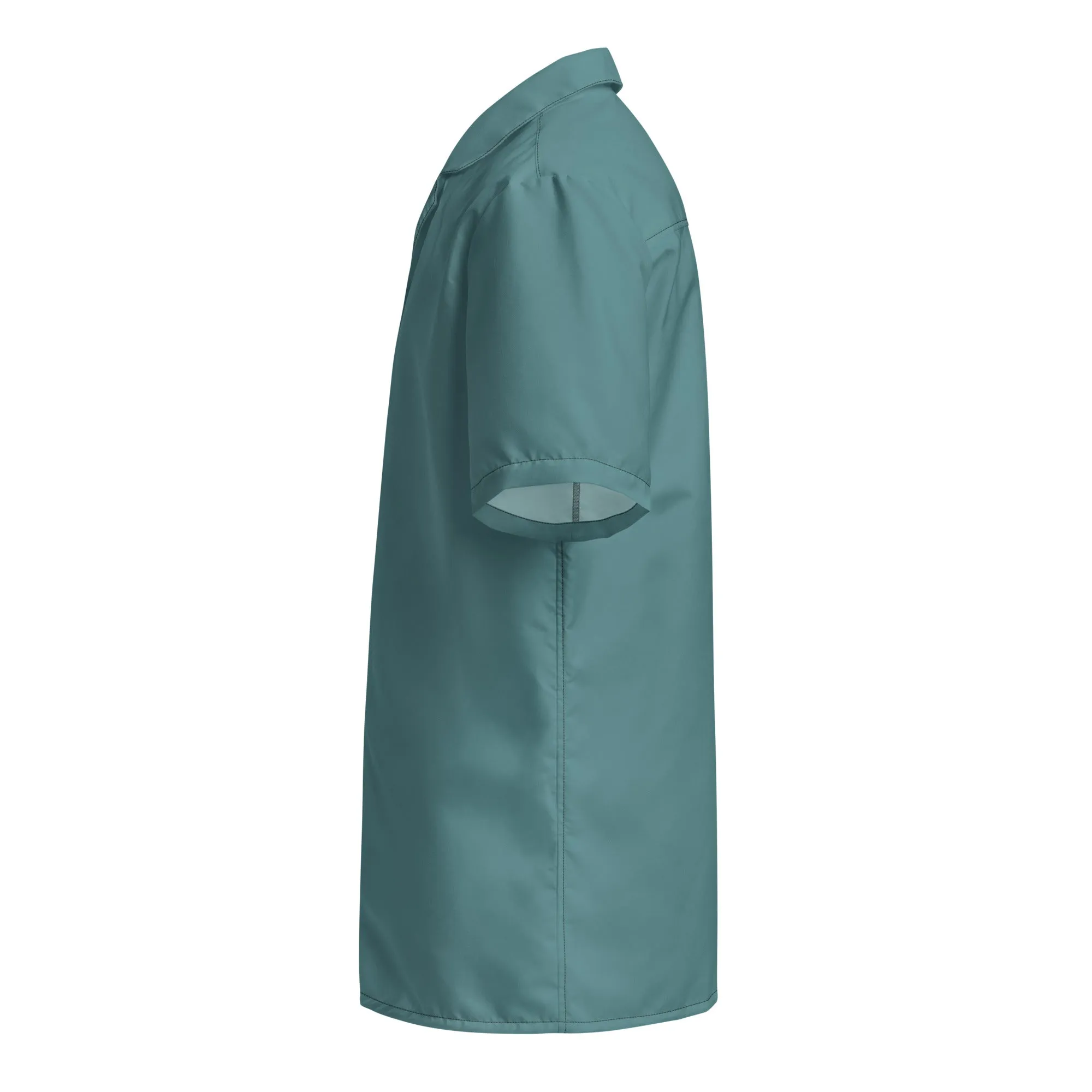 Stylish Ocean Green Camp Shirt | Recycled Polyester. 2 lbs Ocean Plastic Removal. Perfect for Men. Travelers. and Beach Lovers