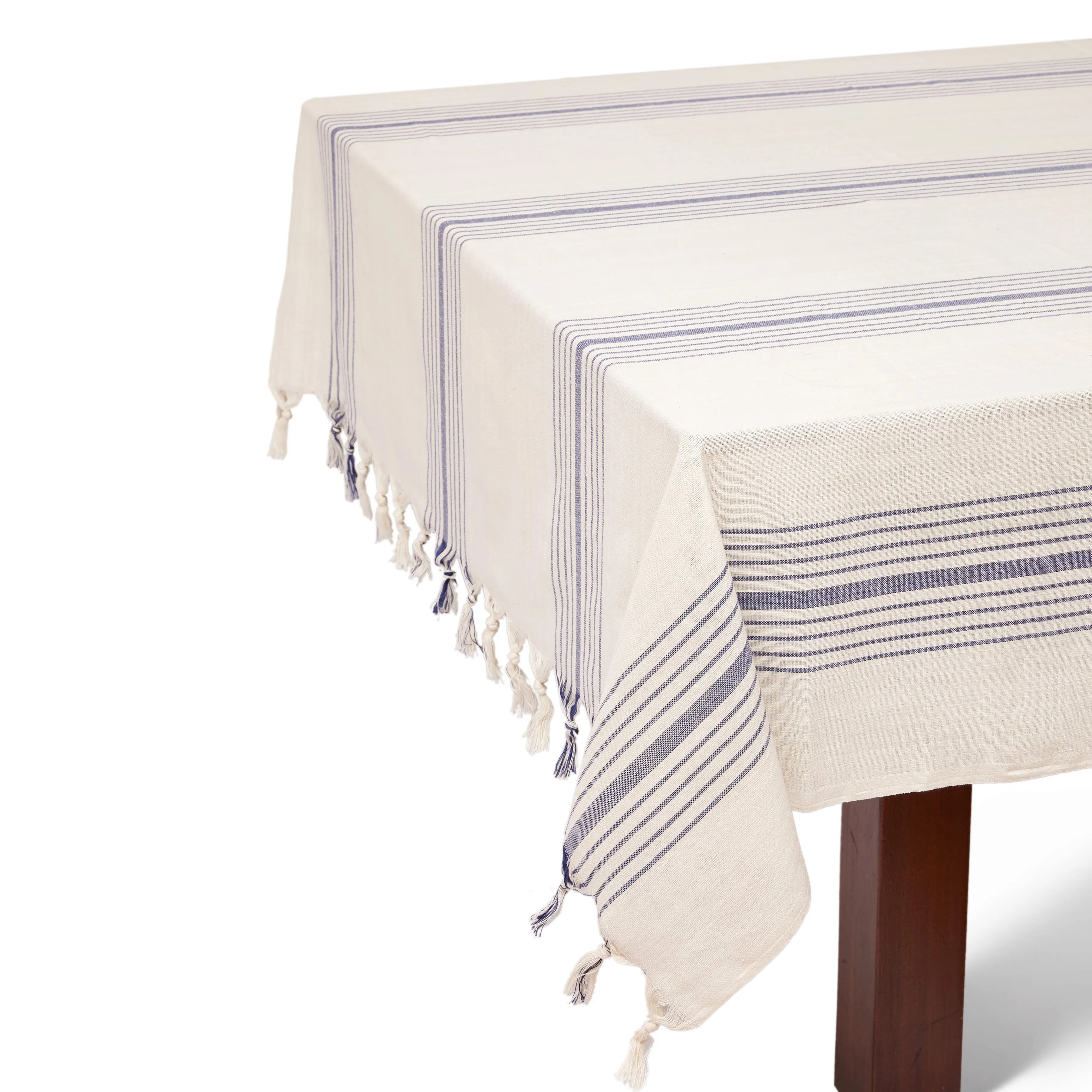 Sustainable Kayseri Tablecloth Set - Blue by Hilana Upcycled Cotton
