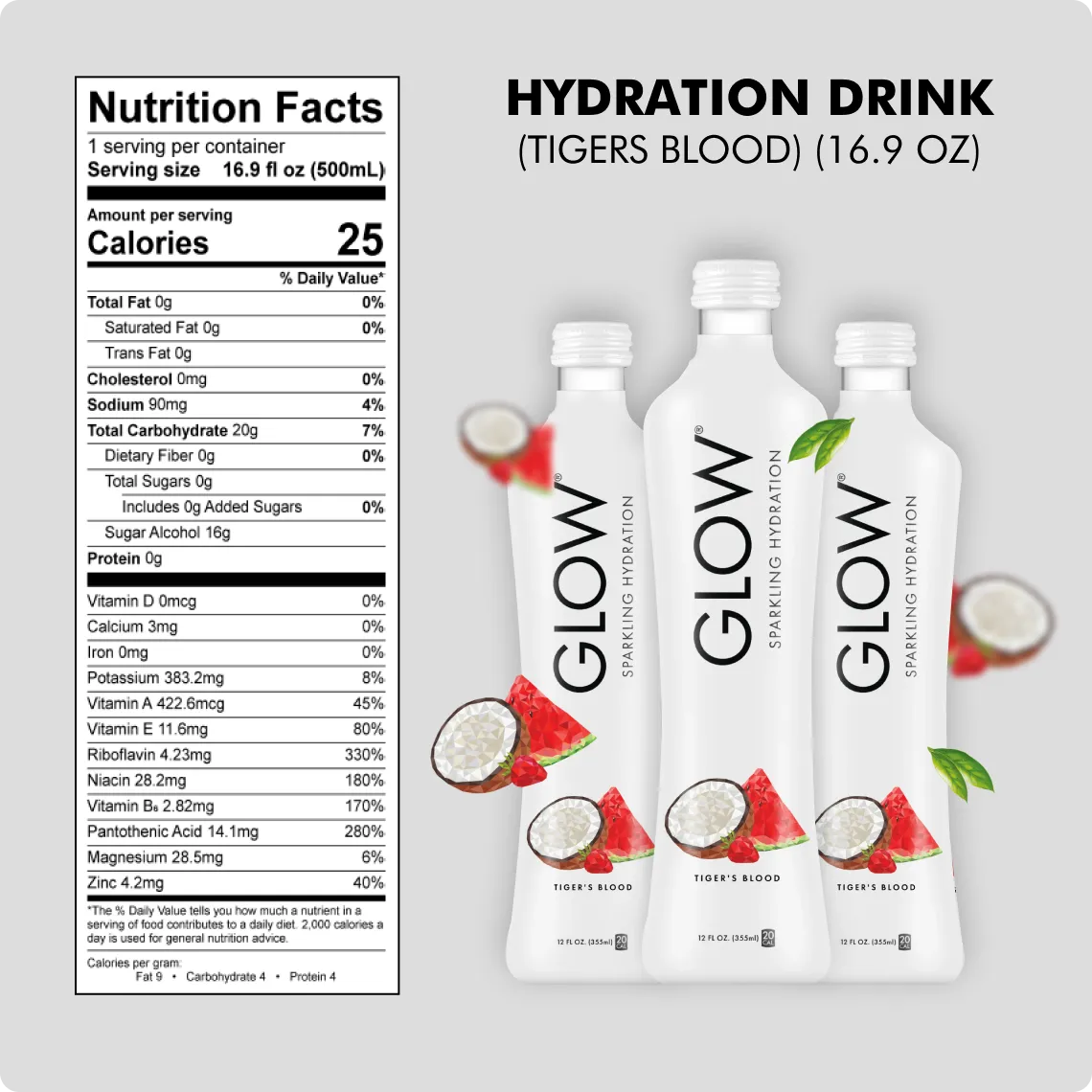 Tiger's Blood Sparkling Hydration. 12-Pack