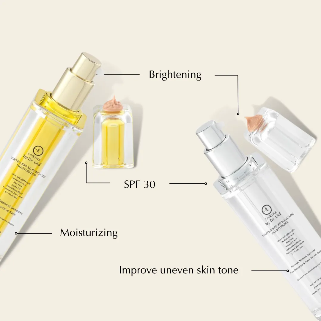 Tinted. Dewy Moisturizer for Sensitive Skin & Suncare with SPF 30