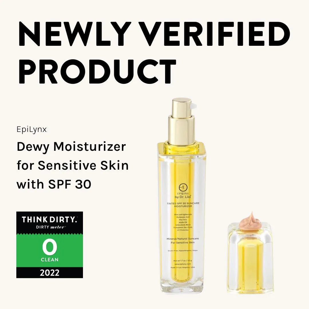 Tinted. Dewy Moisturizer for Sensitive Skin & Suncare with SPF 30
