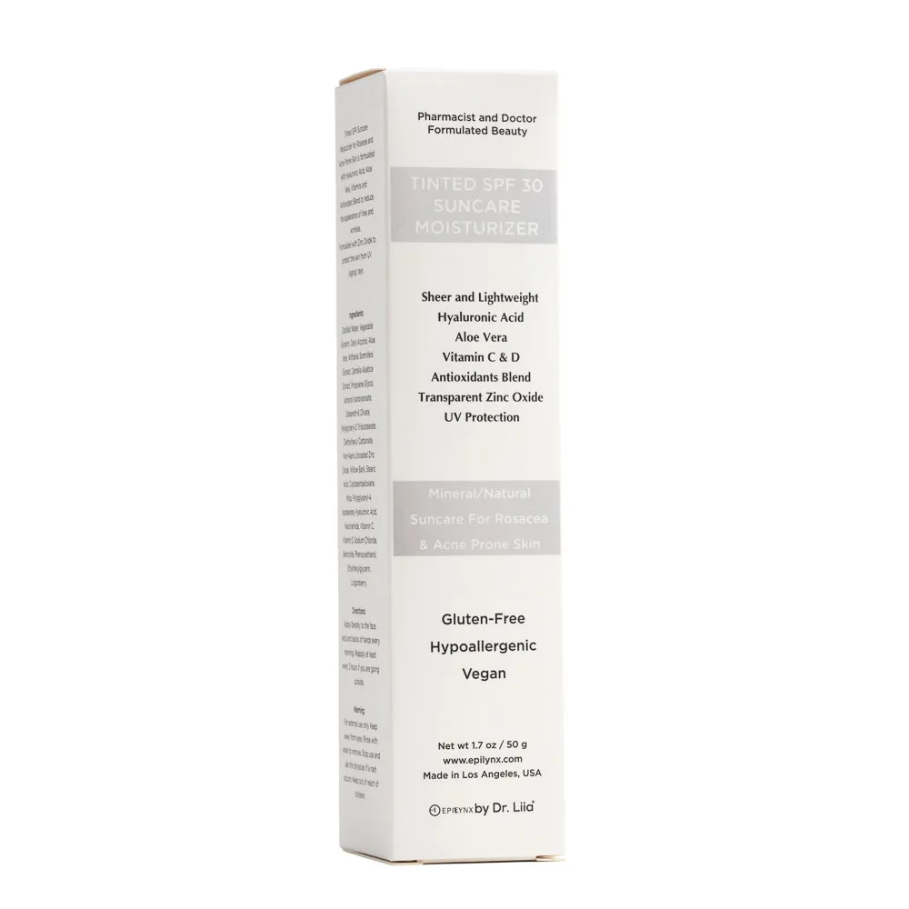 Tinted. Dewy Moisturizer for Sensitive Skin & Suncare with SPF 30