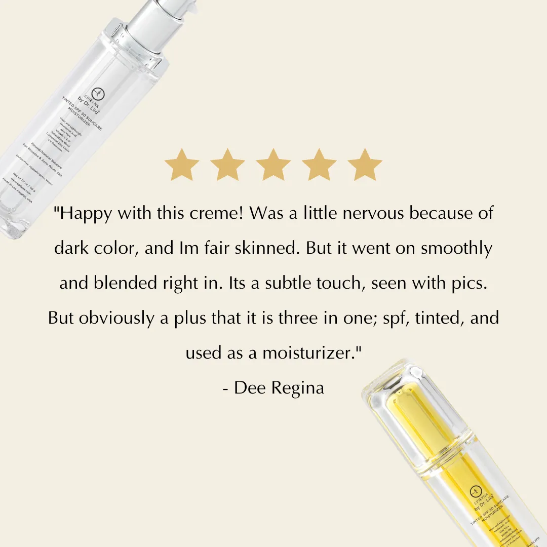 Tinted. Dewy Moisturizer for Sensitive Skin & Suncare with SPF 30