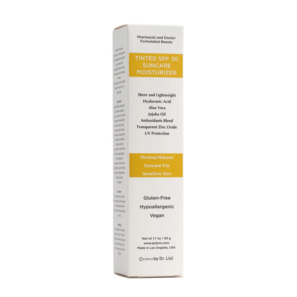 Tinted. Dewy Moisturizer for Sensitive Skin & Suncare with SPF 30