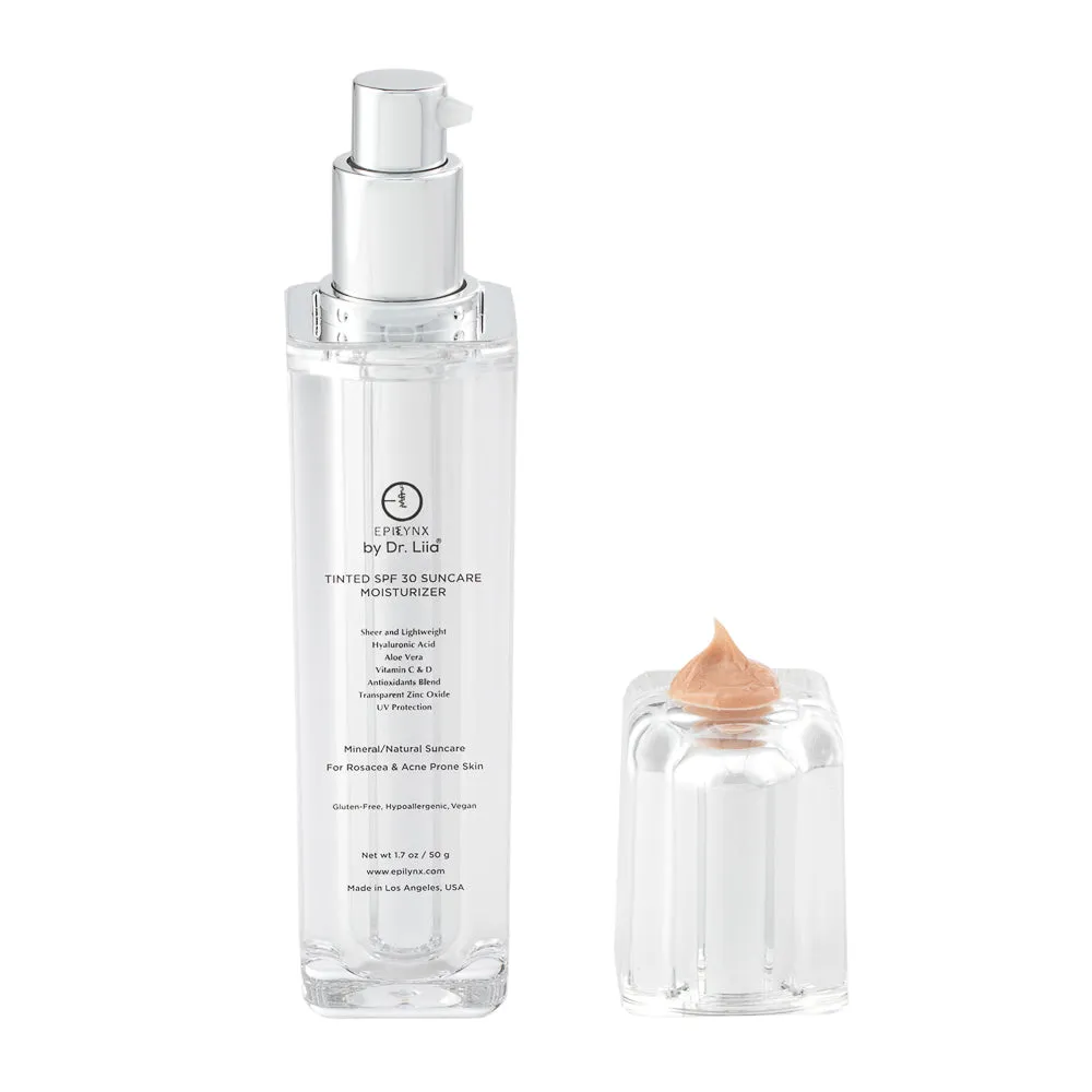 Tinted. Dewy Moisturizer for Sensitive Skin & Suncare with SPF 30